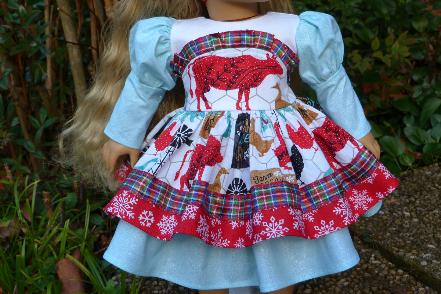 Winter Farm Outfit Handmade to fit 18 Inch American Doll