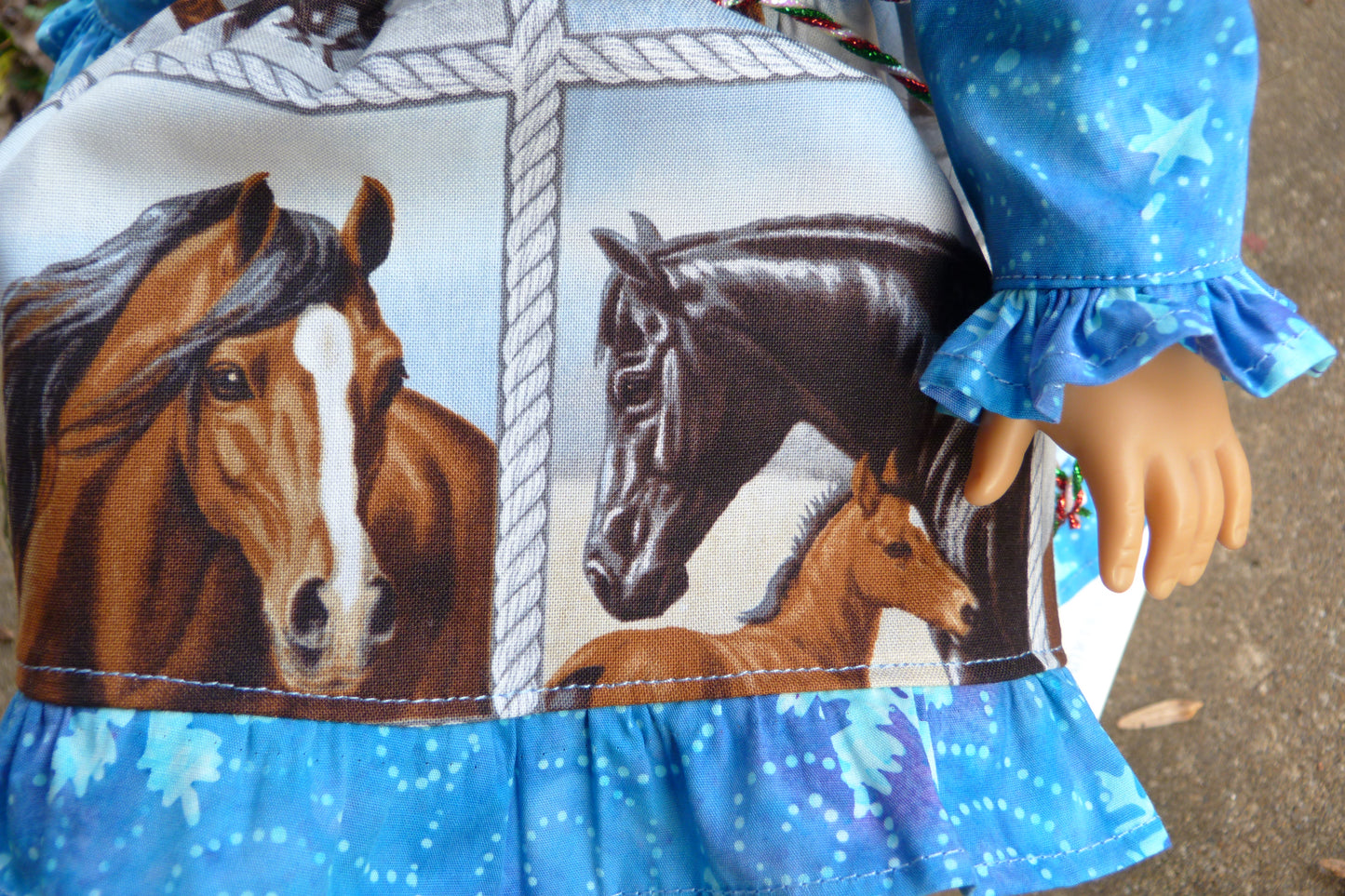 Winter Horse Outfit Handmade to fit 18 Inch American Doll