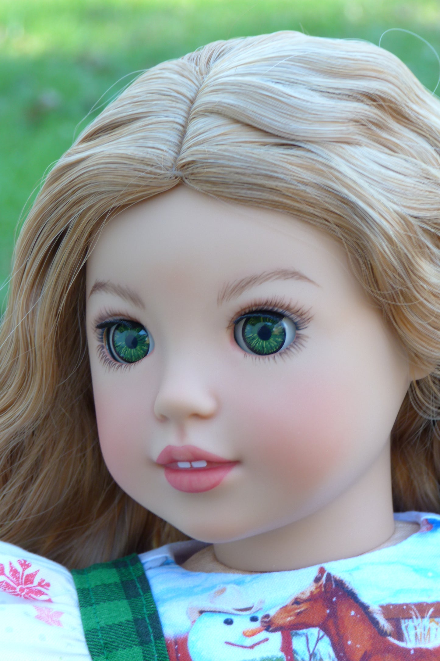 Custom Christmas Farm Girl Doll - Holly