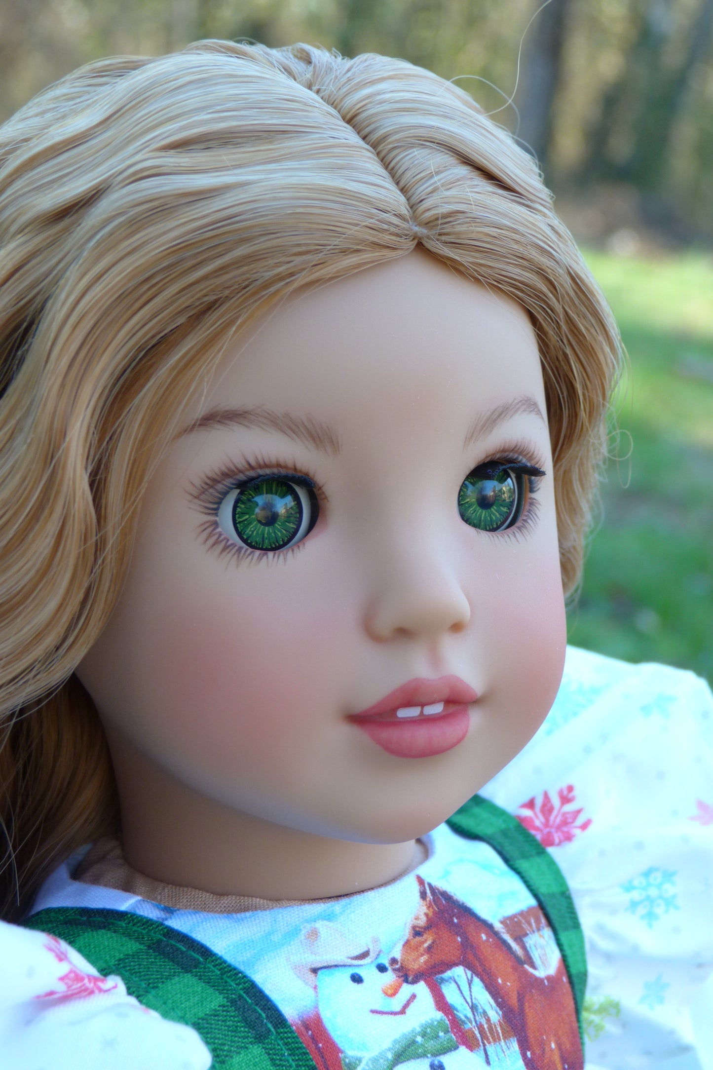 Custom Christmas Farm Girl Doll - Holly