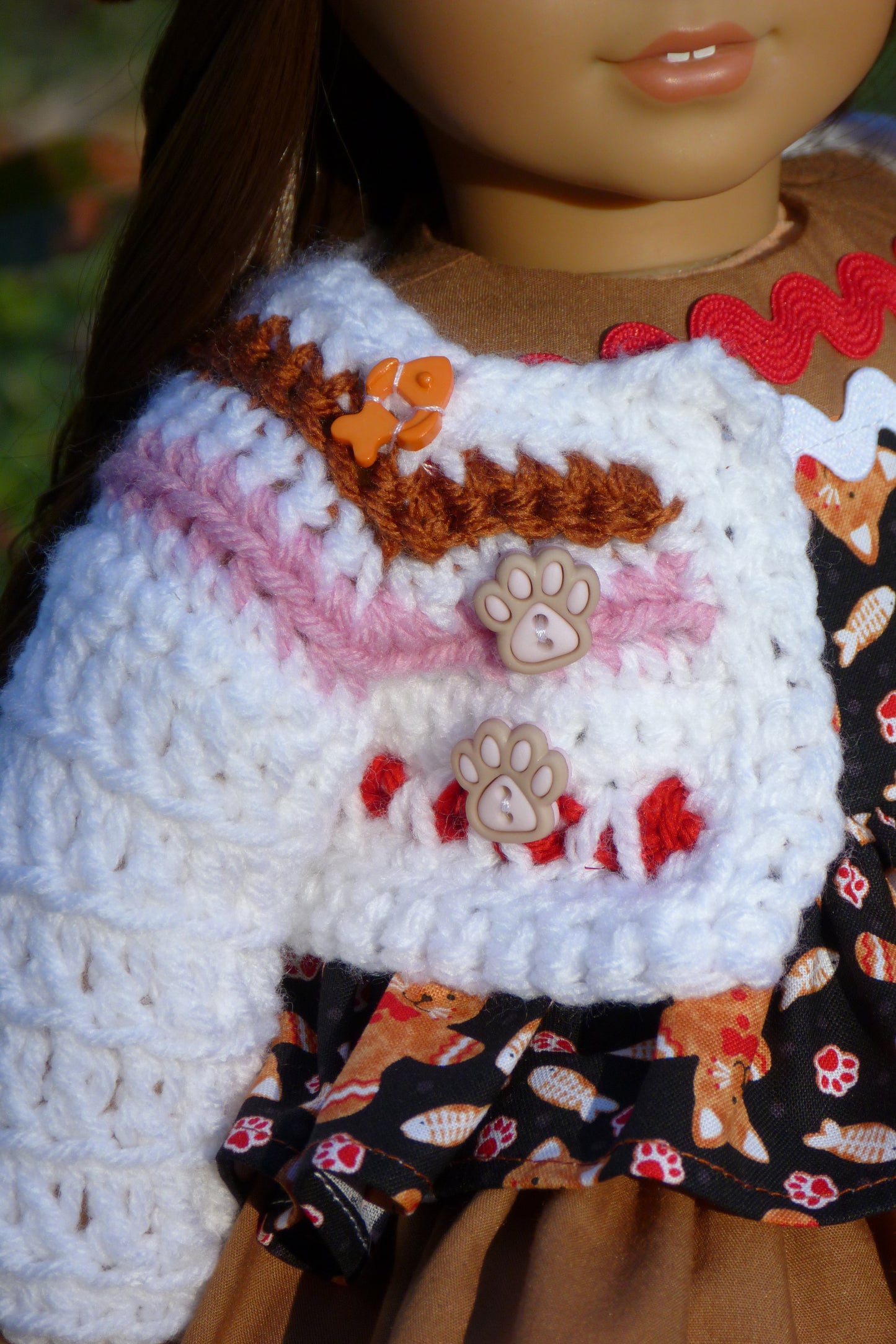 Gingerbread Cat Outfit for Dolls