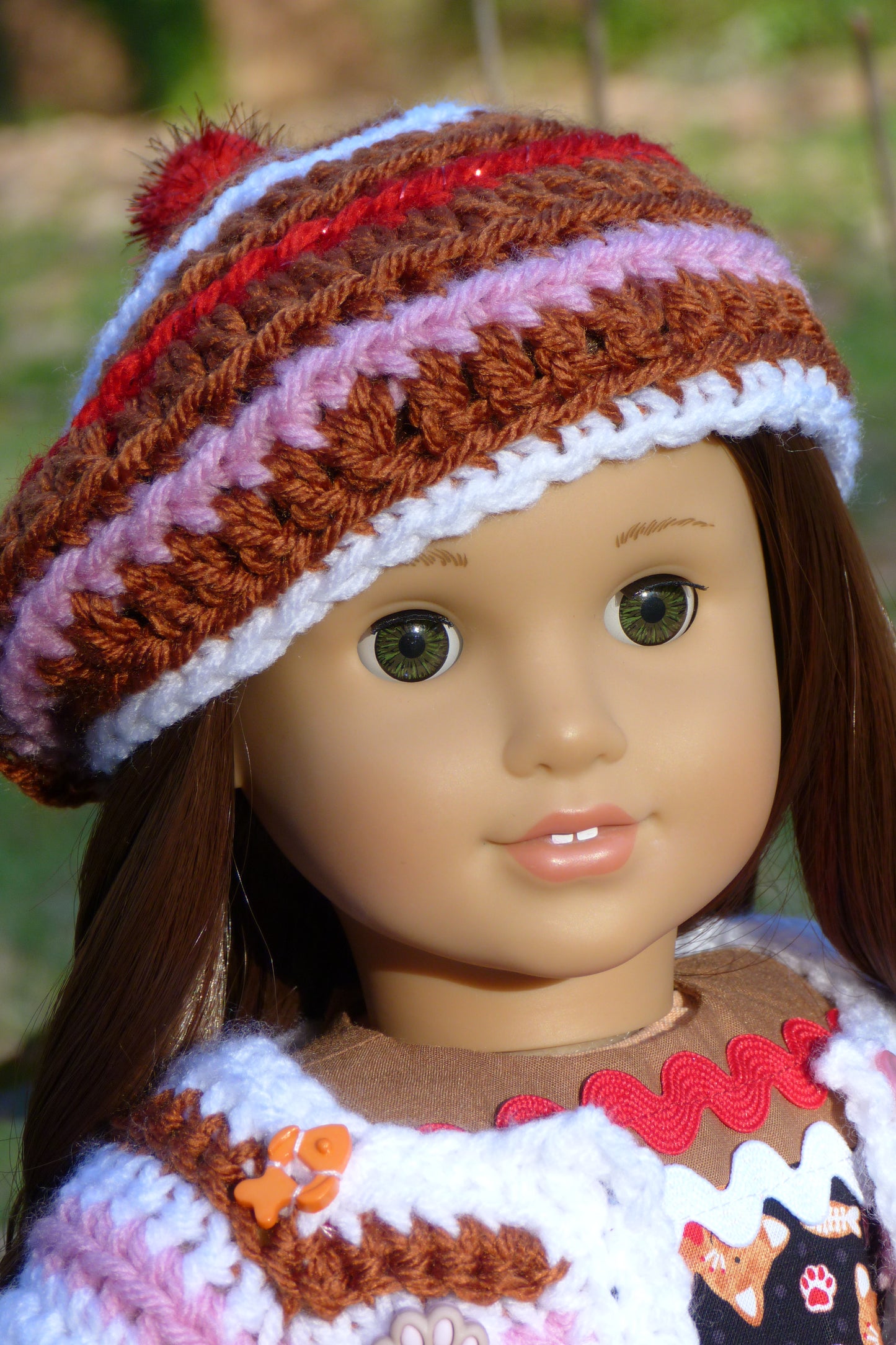 Gingerbread Cat Outfit for Dolls