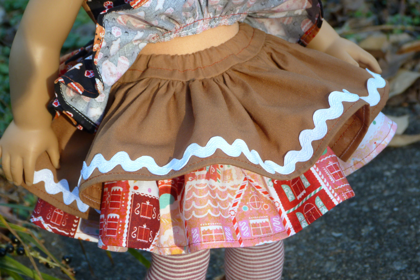 Gingerbread Cat Outfit for Dolls