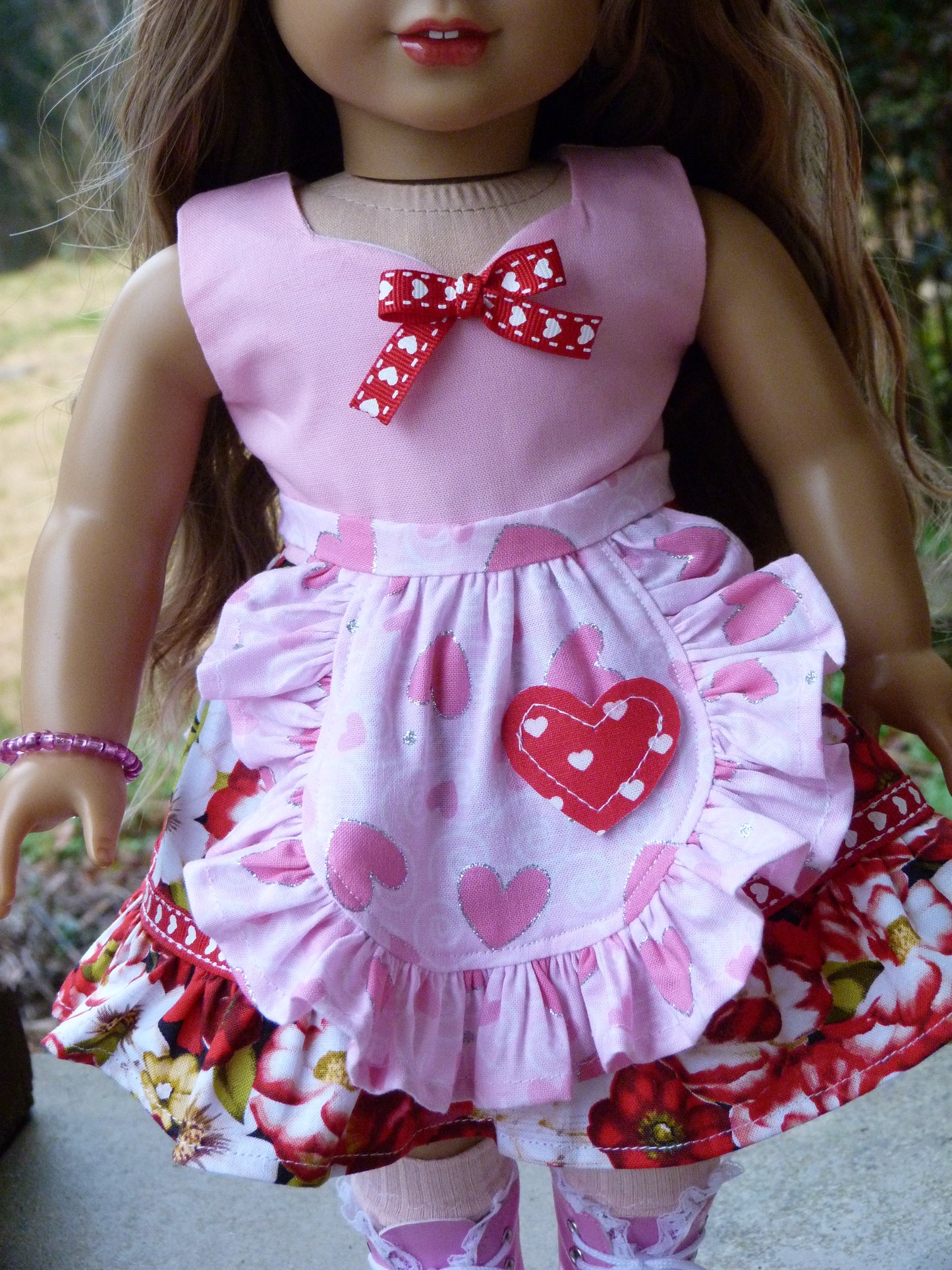 Valentine Outfit for 18 Inch American Girl Doll