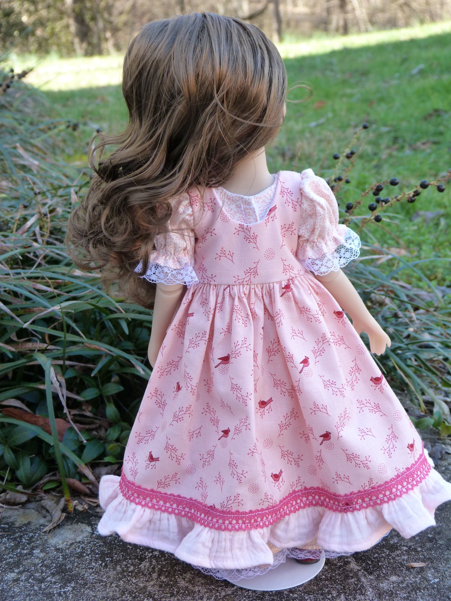 "Cardinals and Roses" Outfit for Ruby Red Fashion Friends 14.5 Inch Doll