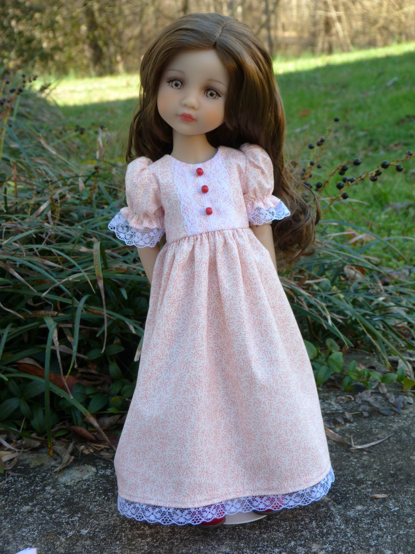 "Cardinals and Roses" Outfit for Ruby Red Fashion Friends 14.5 Inch Doll