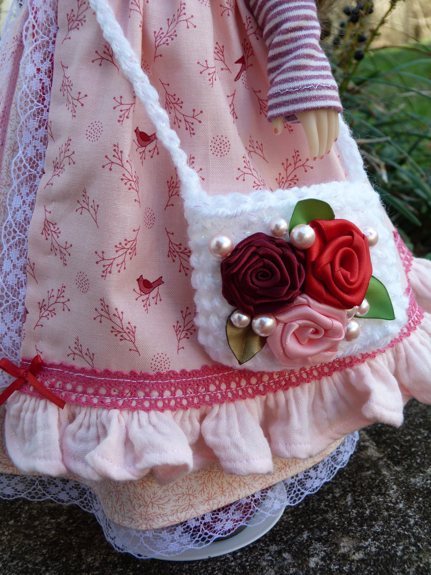 "Cardinals and Roses" Outfit for Ruby Red Fashion Friends 14.5 Inch Doll