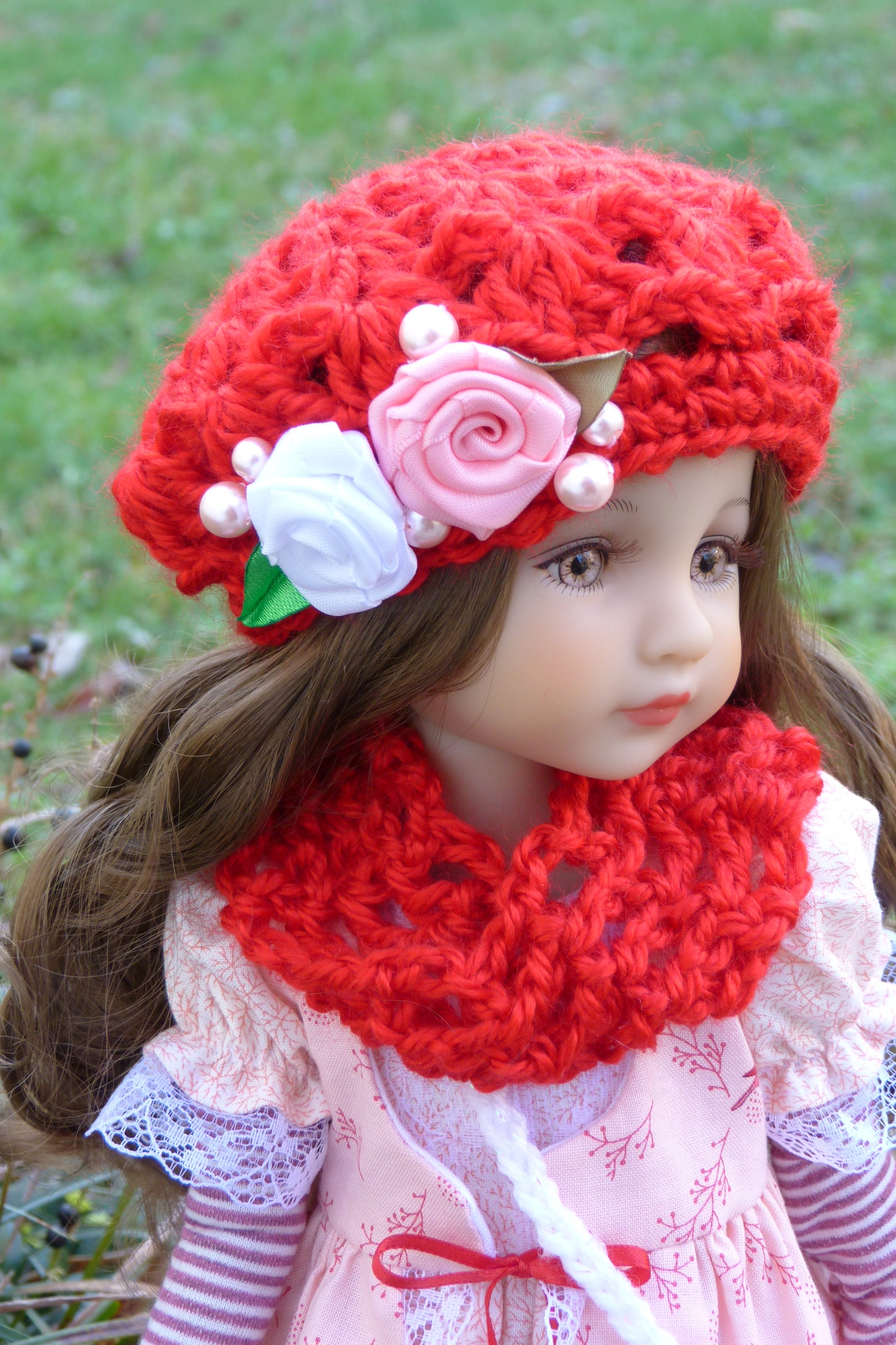 "Cardinals and Roses" Outfit for Ruby Red Fashion Friends 14.5 Inch Doll