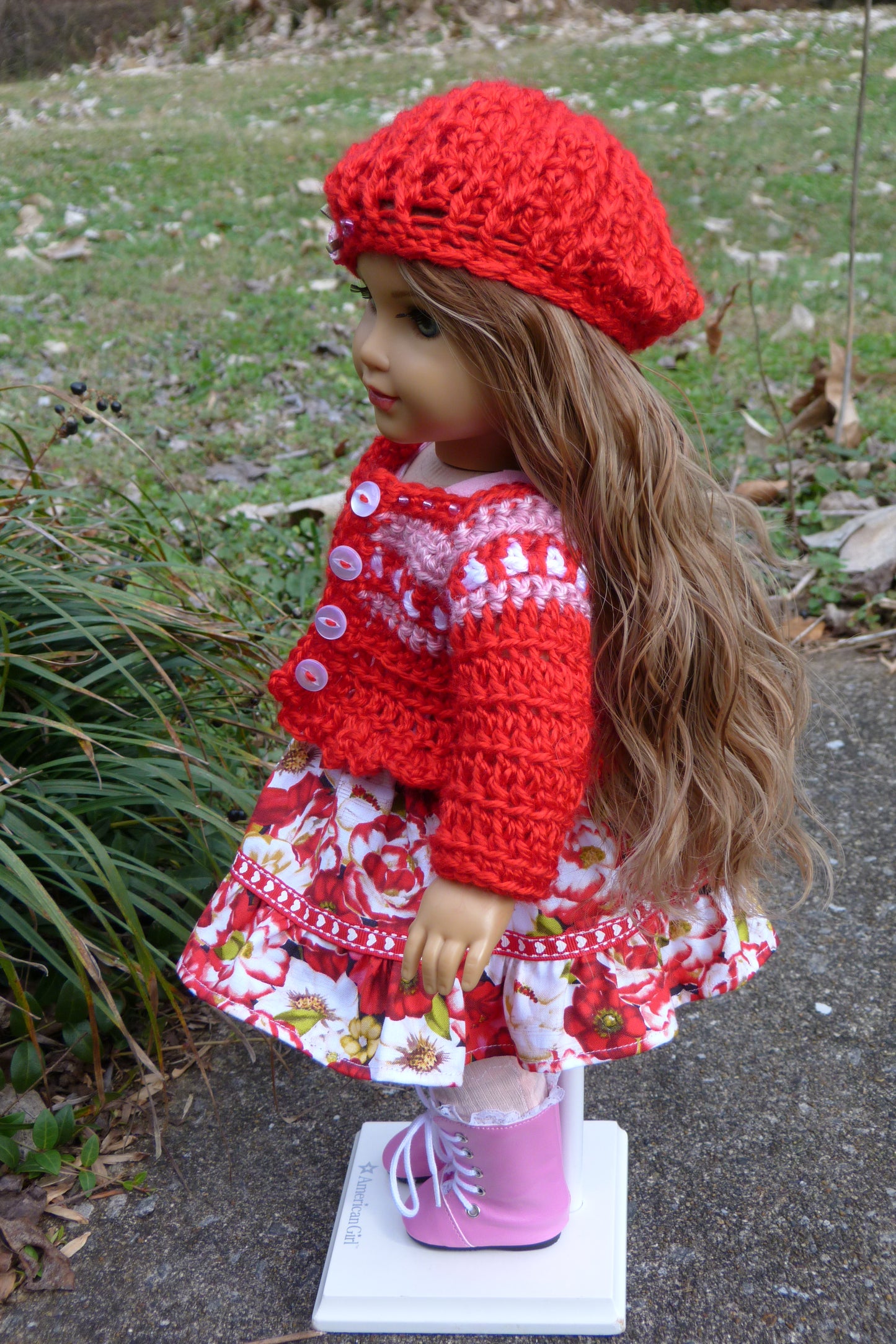 Valentine Roses Outfit for 18 Inch American Girl Doll