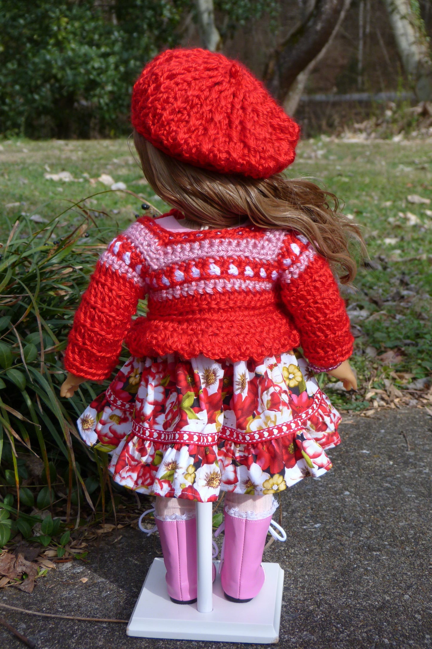 Valentine Roses Outfit for 18 Inch American Girl Doll