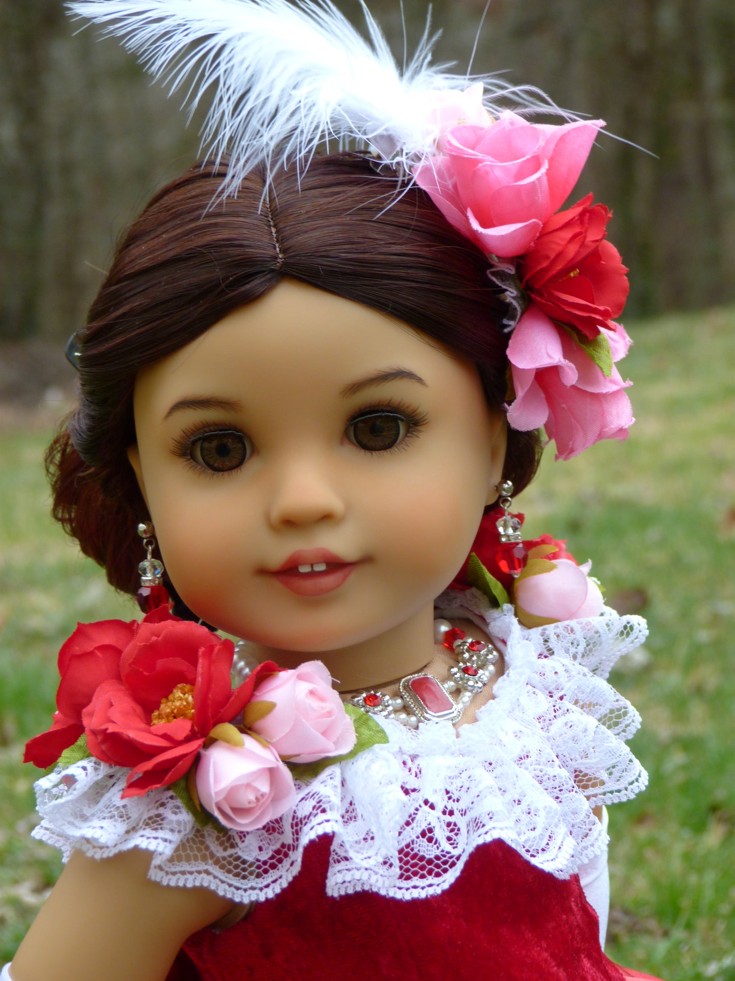 Victorian Valentine Outfit for American Girl 18 Inch Doll