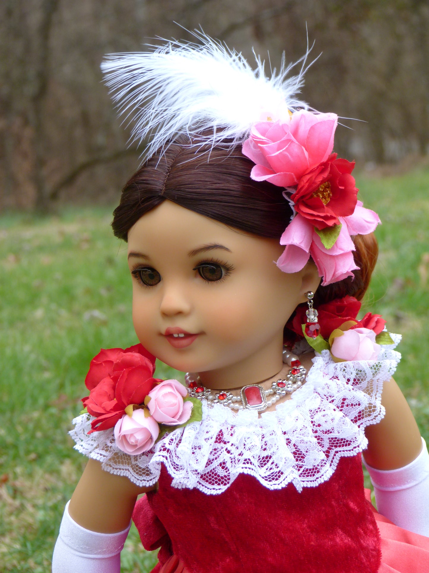 Victorian Valentine Outfit for American Girl 18 Inch Doll