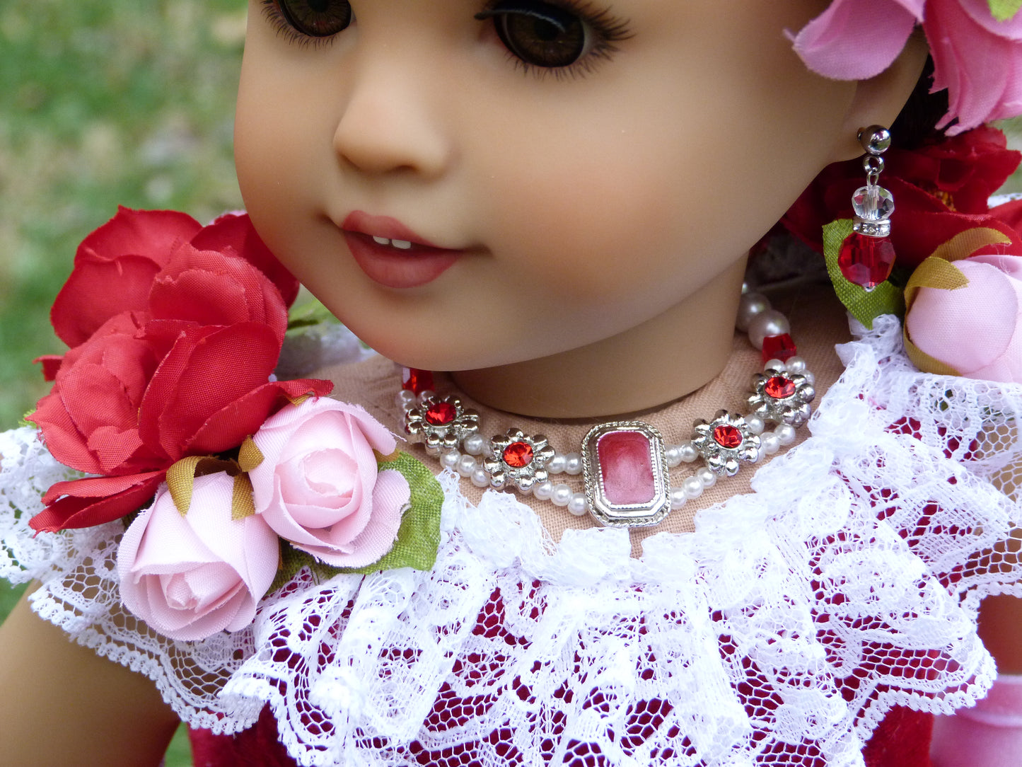 Victorian Valentine Outfit for American Girl 18 Inch Doll