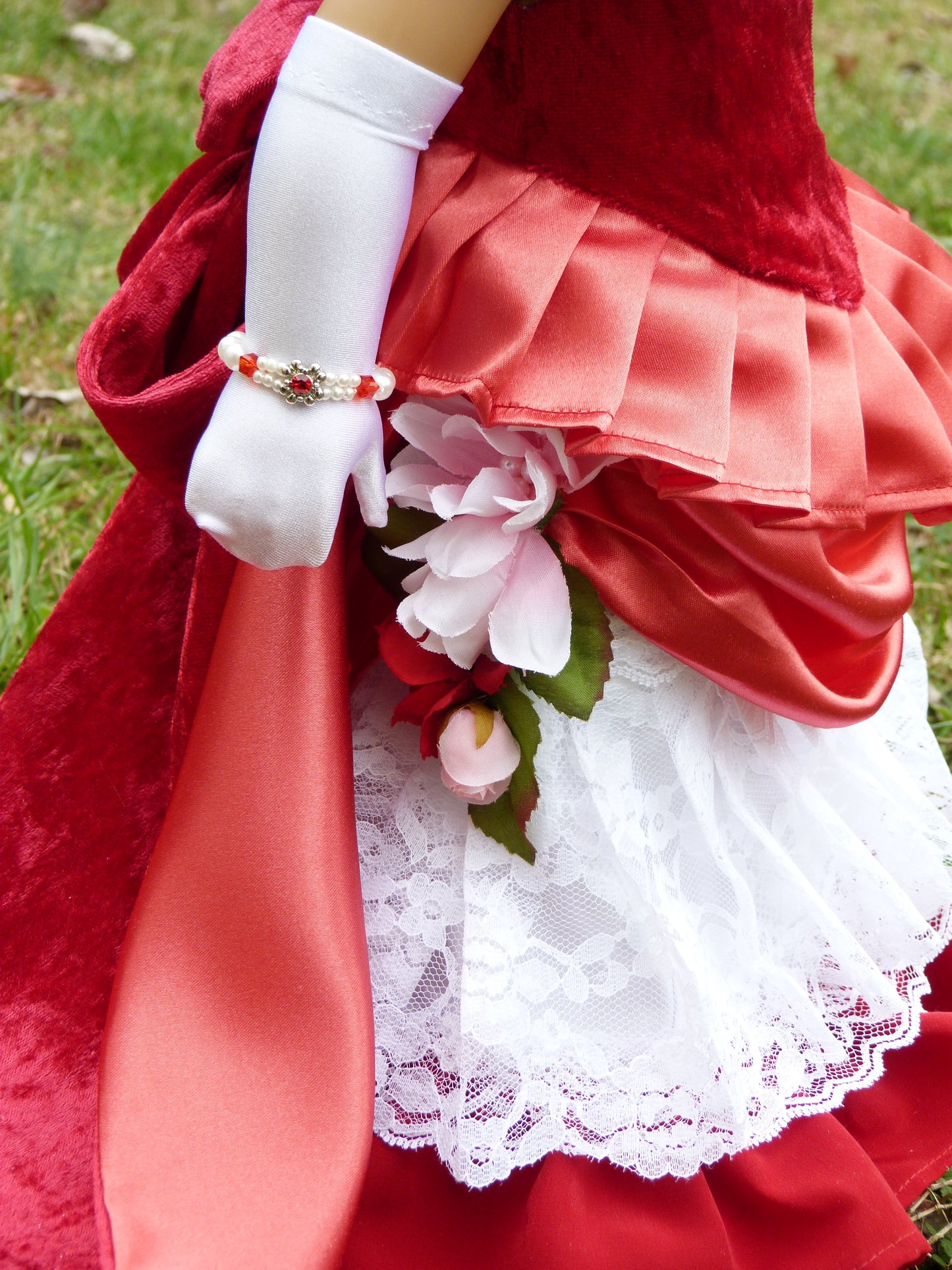 Victorian Valentine Outfit for American Girl 18 Inch Doll