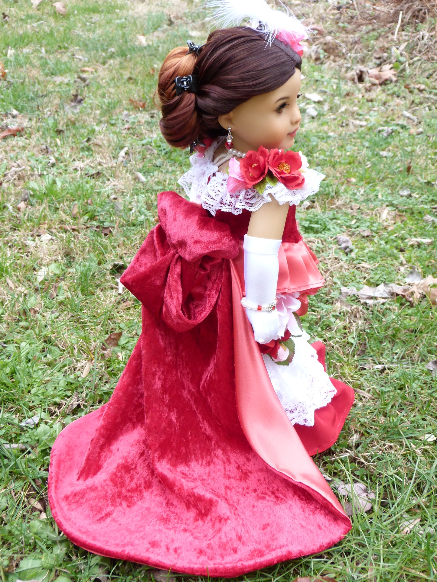 Victorian Valentine Outfit for American Girl 18 Inch Doll