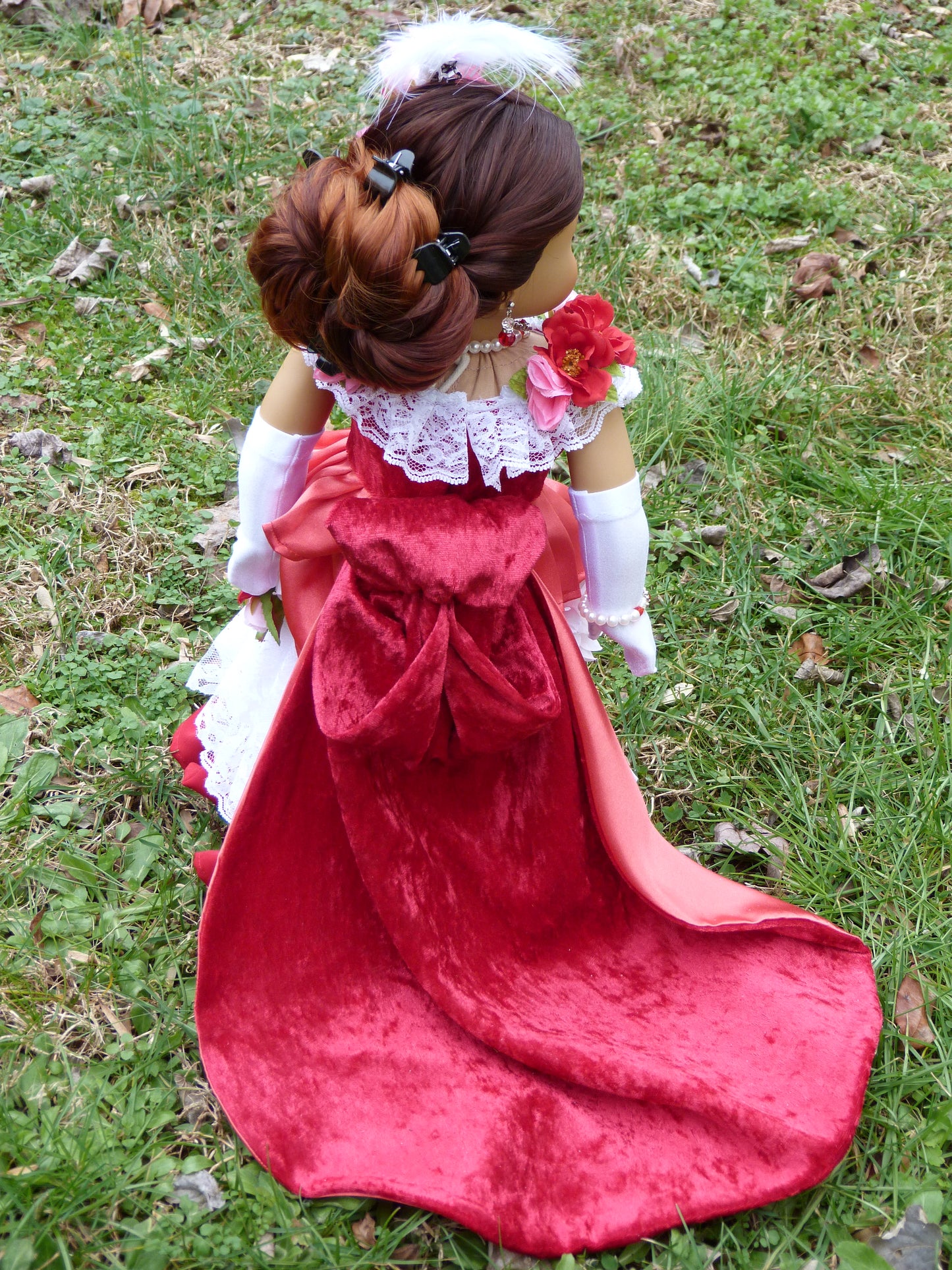Victorian Valentine Outfit for American Girl 18 Inch Doll