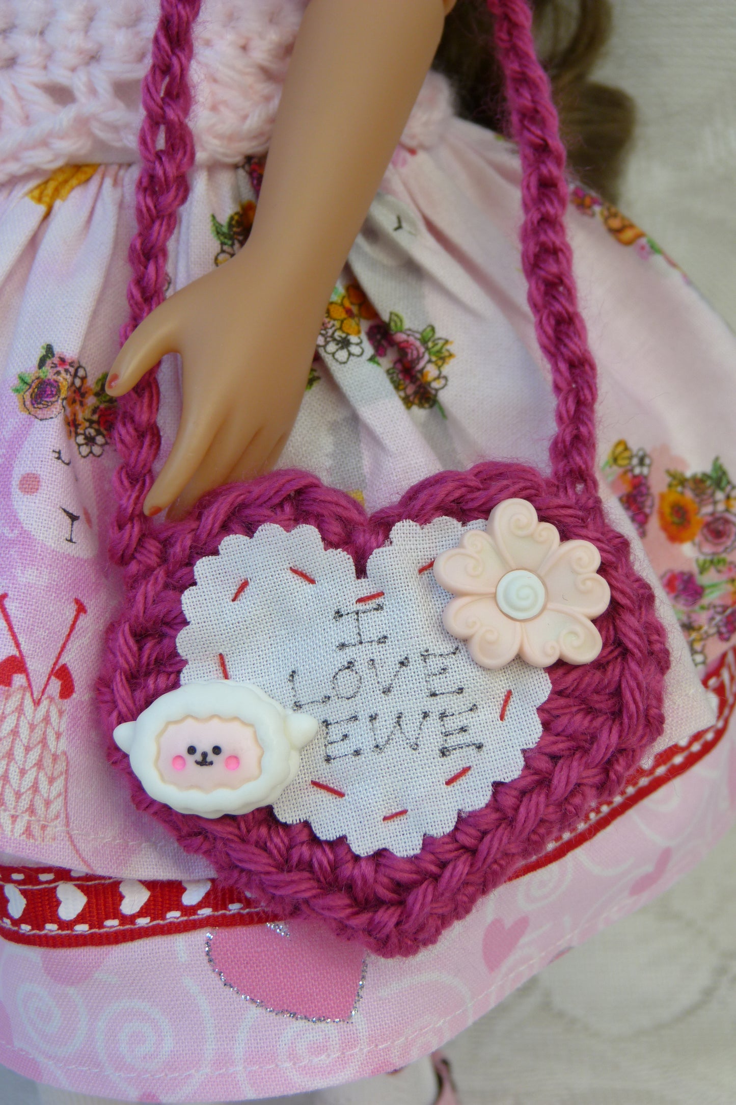 "I Love Ewe" Valentine Outfit for Ruby Red Fashion Friends 14.5 Inch Doll