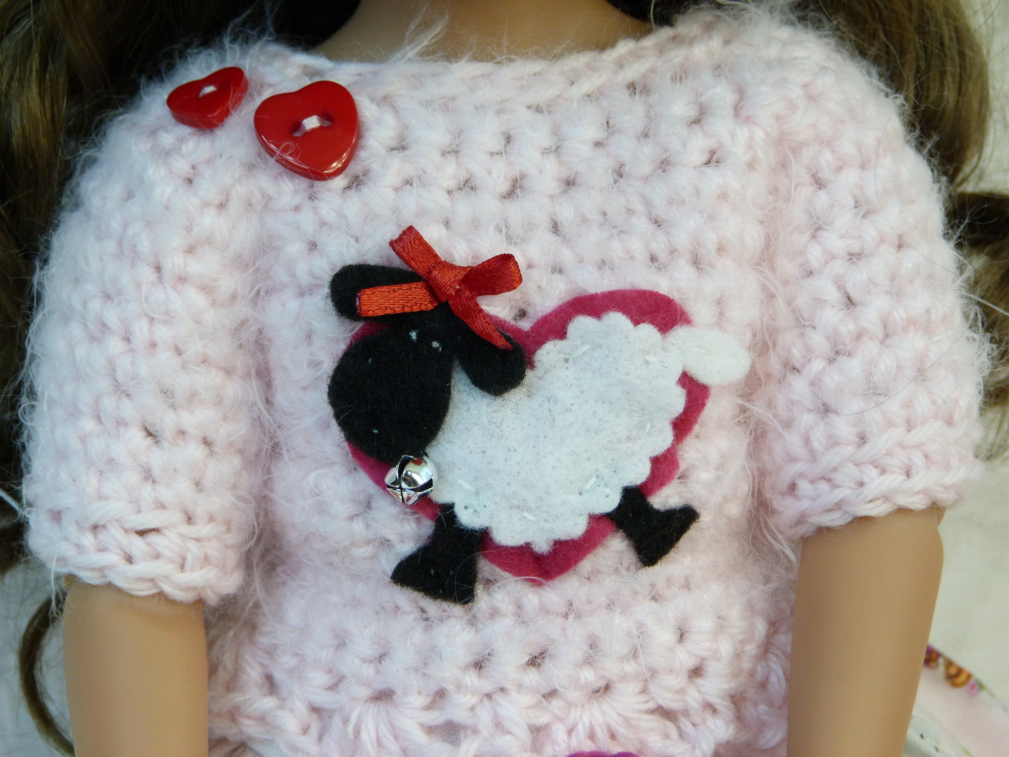 "I Love Ewe" Valentine Outfit for Ruby Red Fashion Friends 14.5 Inch Doll