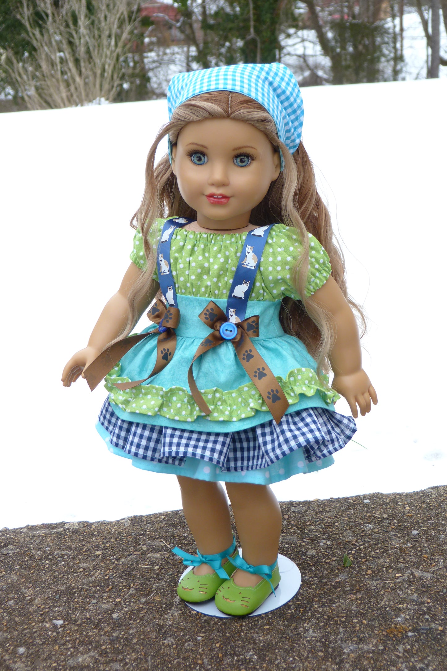 Country Cat Outfit for 18 Inch American Girl Doll
