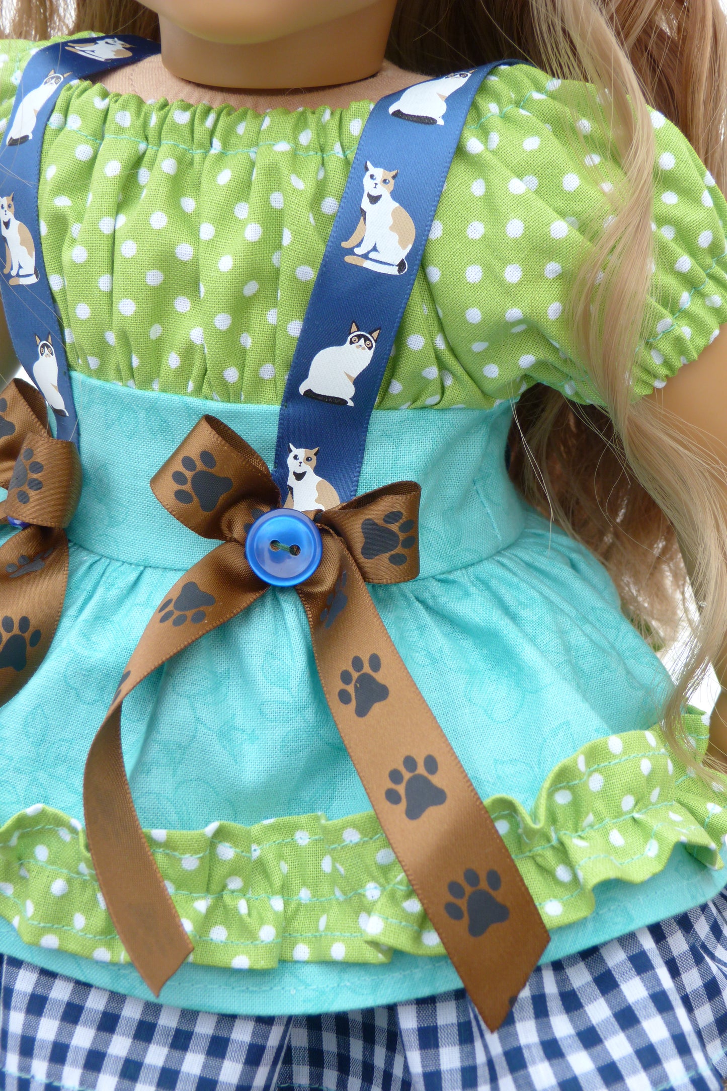 Country Cat Outfit for 18 Inch American Girl Doll
