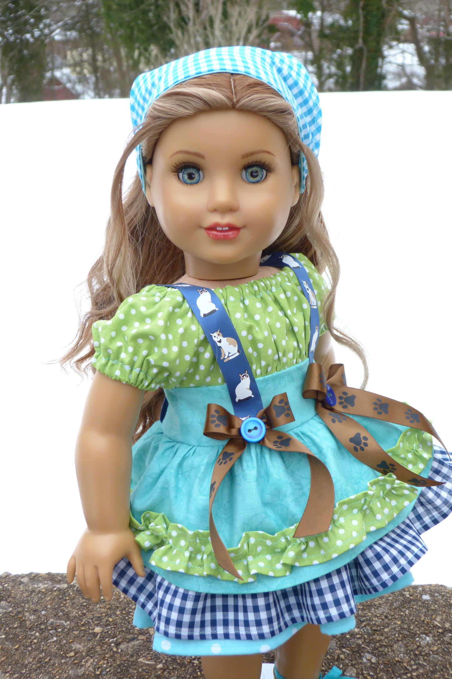 Country Cat Outfit for 18 Inch American Girl Doll