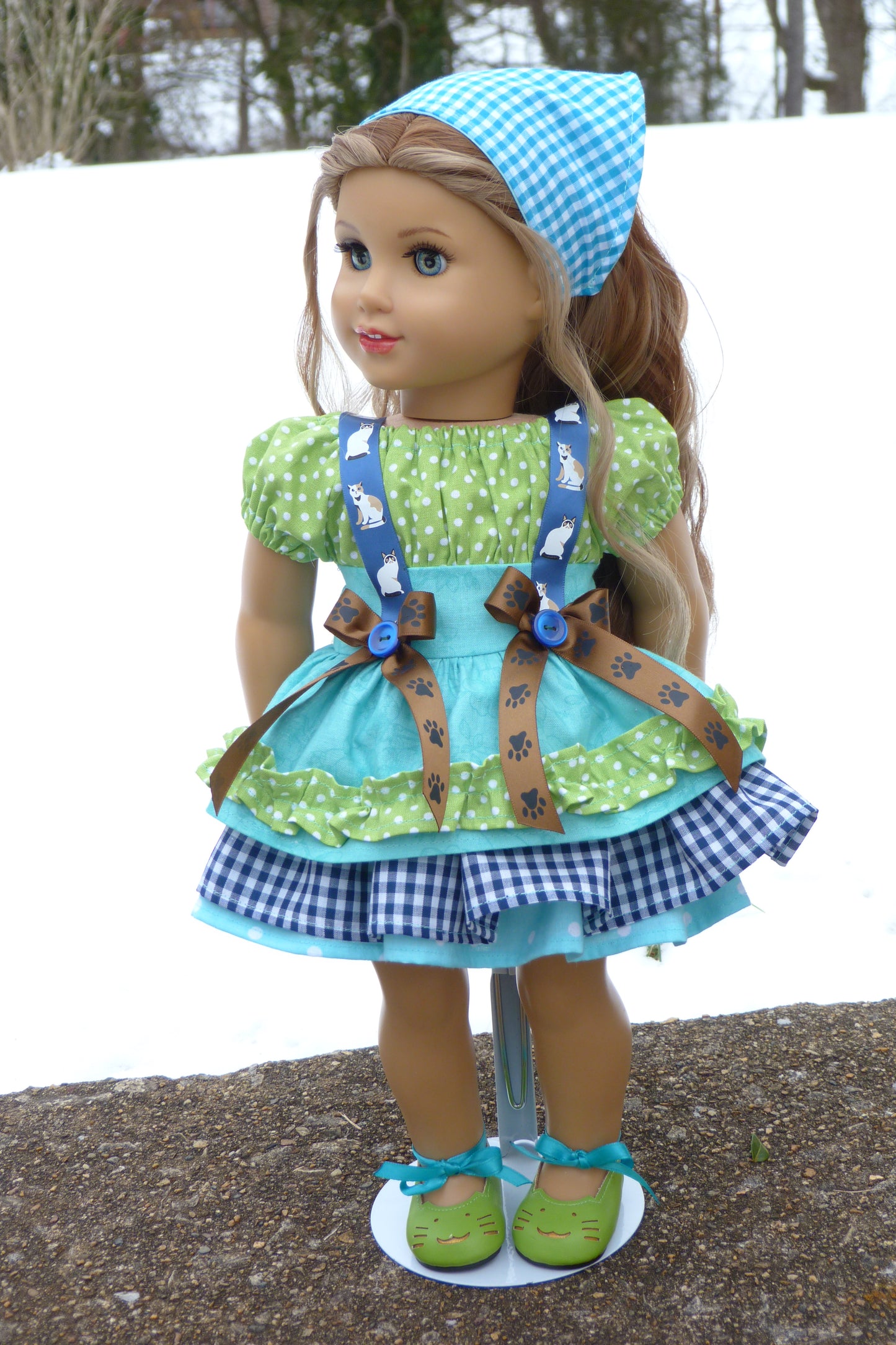 Country Cat Outfit for 18 Inch American Girl Doll
