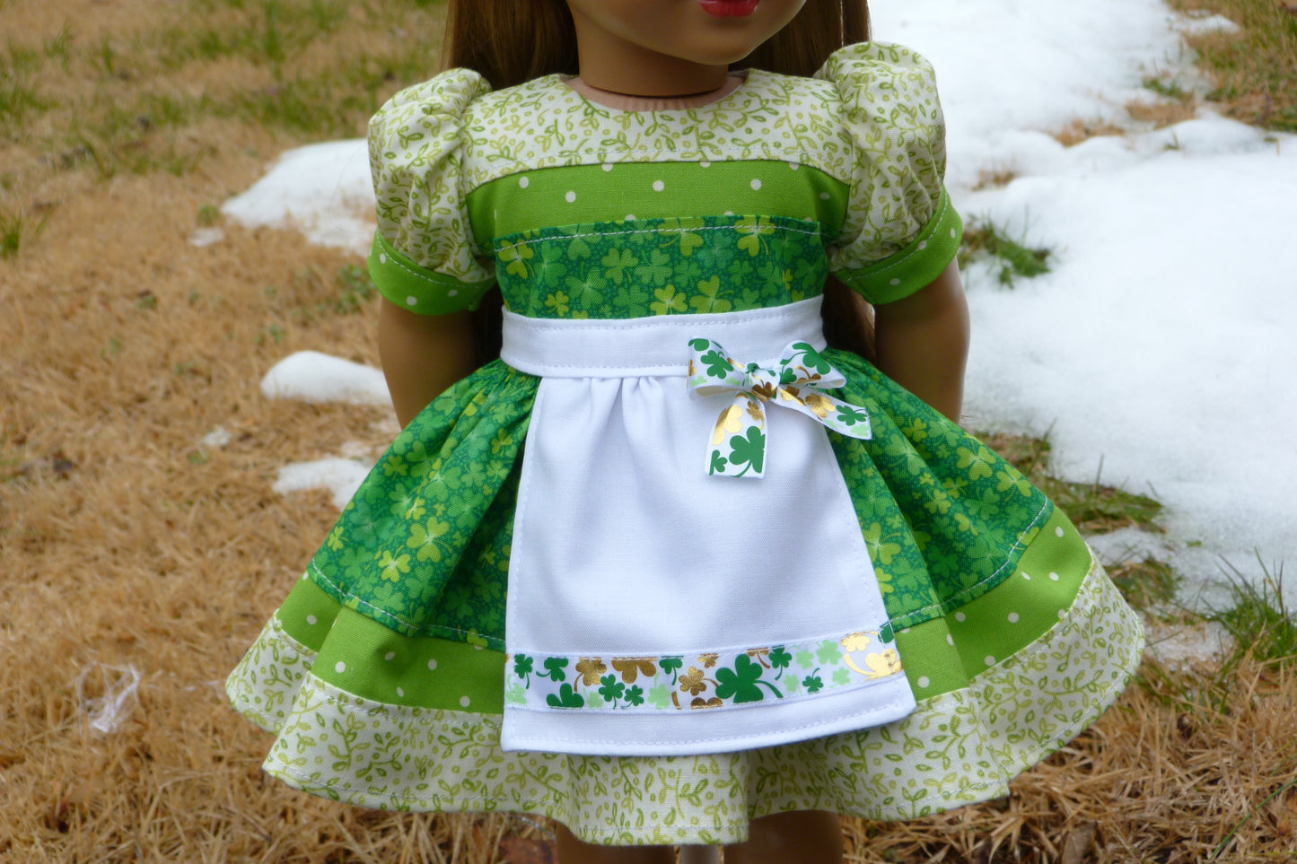 Irish Shamrock Outfit for 18 Inch American Girl Doll