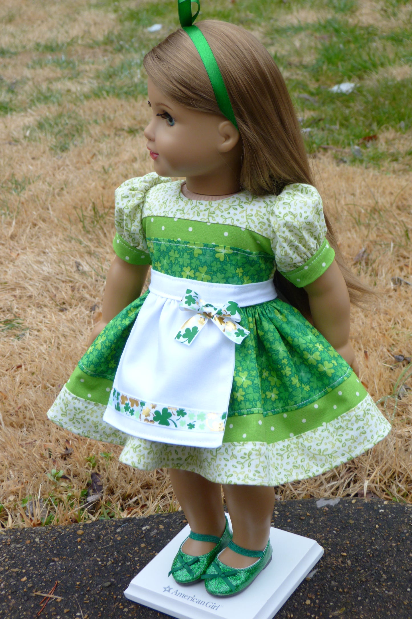 Irish Shamrock Outfit for 18 Inch American Girl Doll