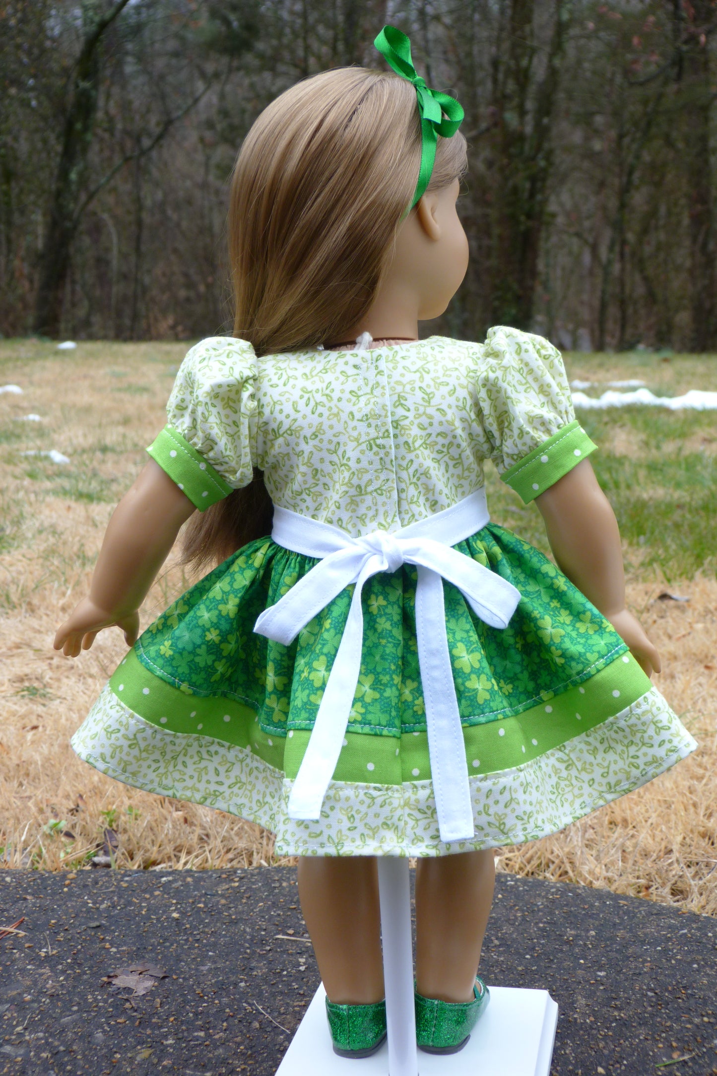 Irish Shamrock Outfit for 18 Inch American Girl Doll