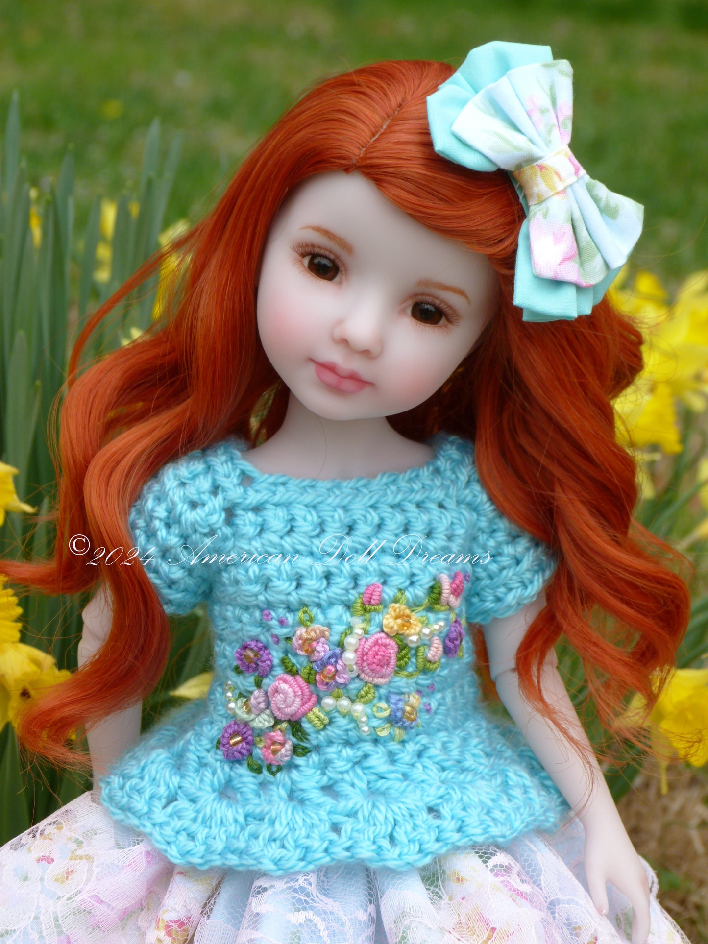 Rosey OOAK Ruby Red Fashion Friends 14.5 Inch Doll Repainted Camellia