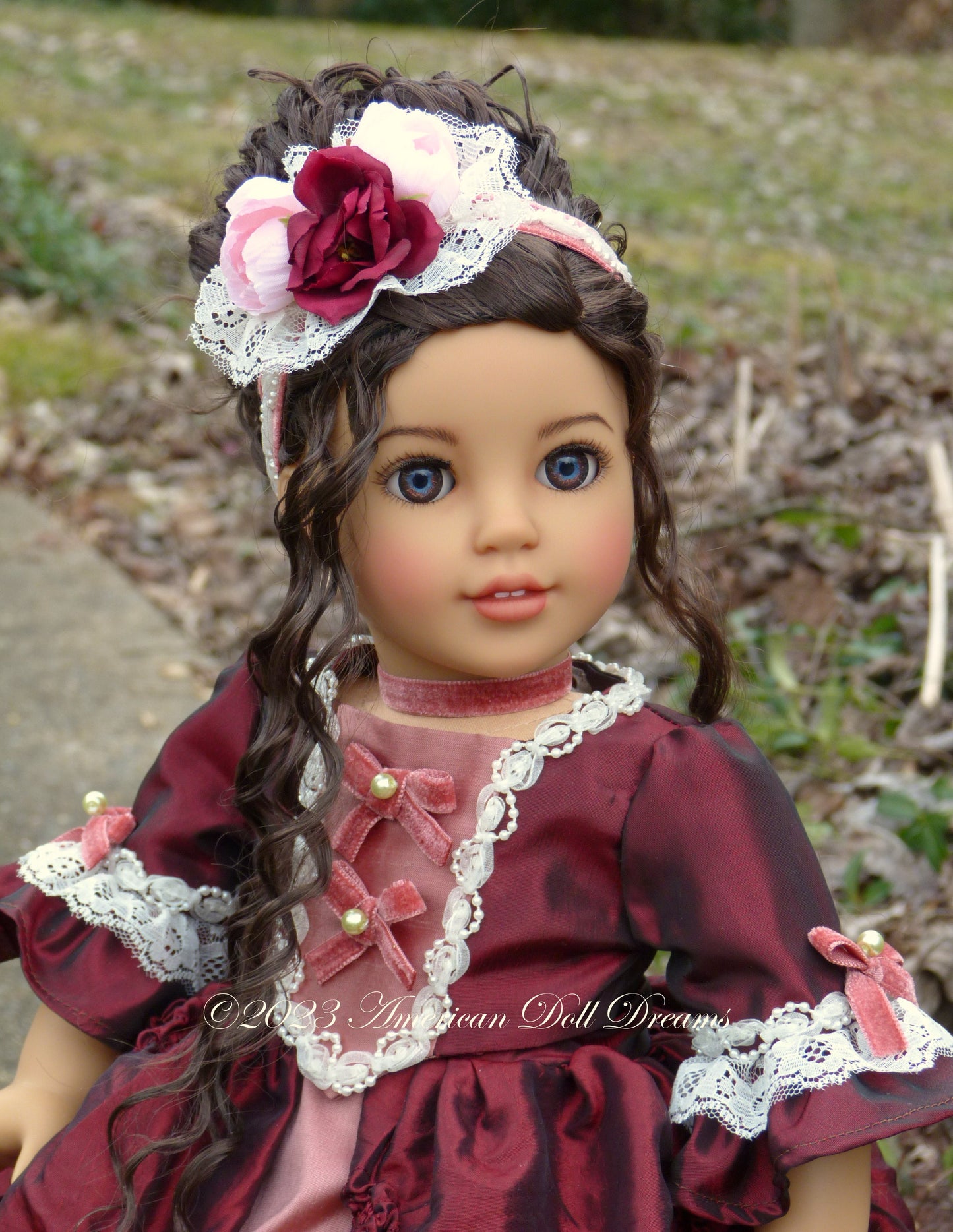 OOAK American Girl 18 Inch Doll Hand Painted Eyes Custom Hair Corinne Repaint