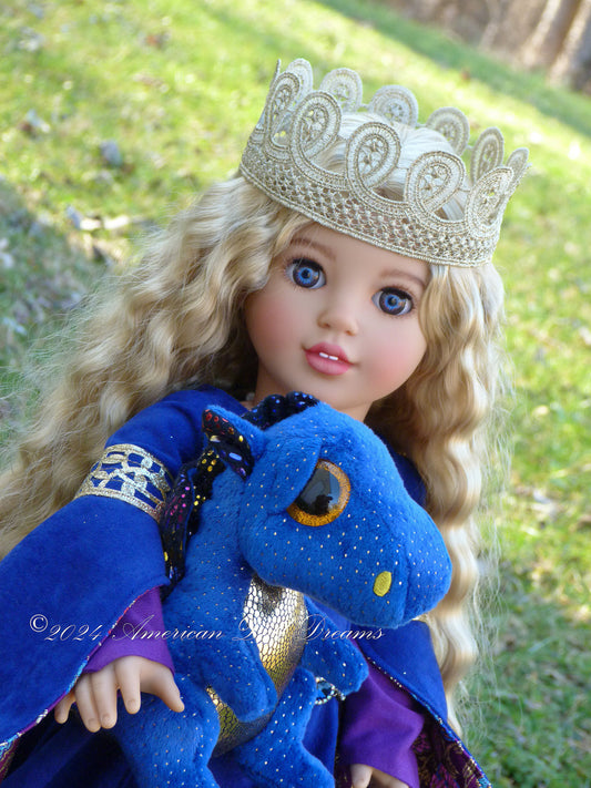 OOAK Medieval Princess American Girl 18 Inch Doll Hand Painted Eyes Custom Hair Corinne Repaint