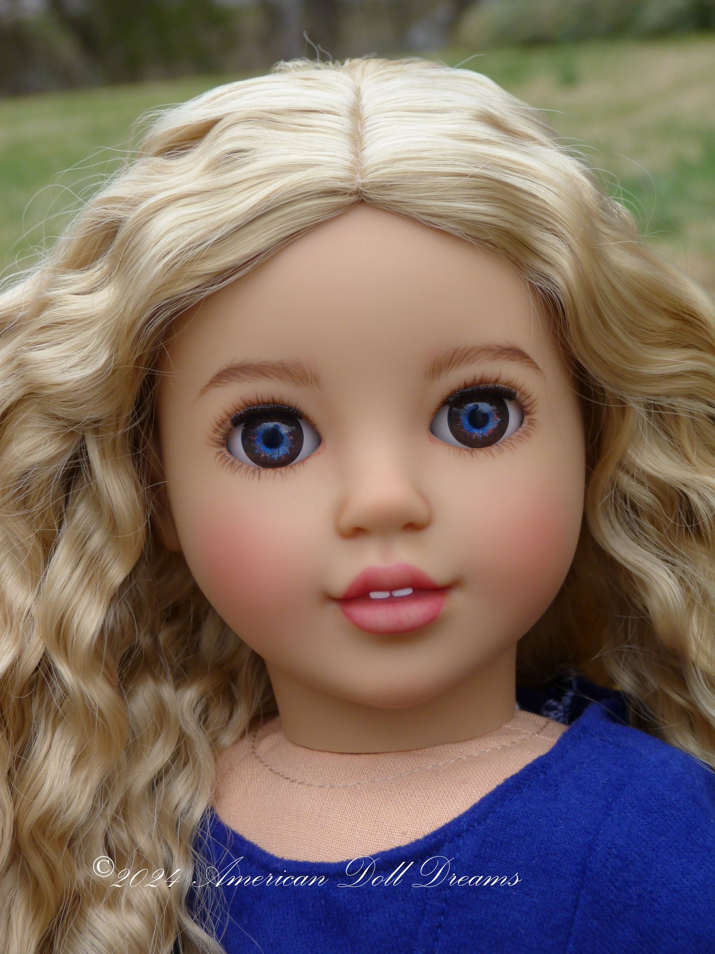 OOAK Medieval Princess American Girl 18 Inch Doll Hand Painted Eyes Custom Hair Corinne Repaint