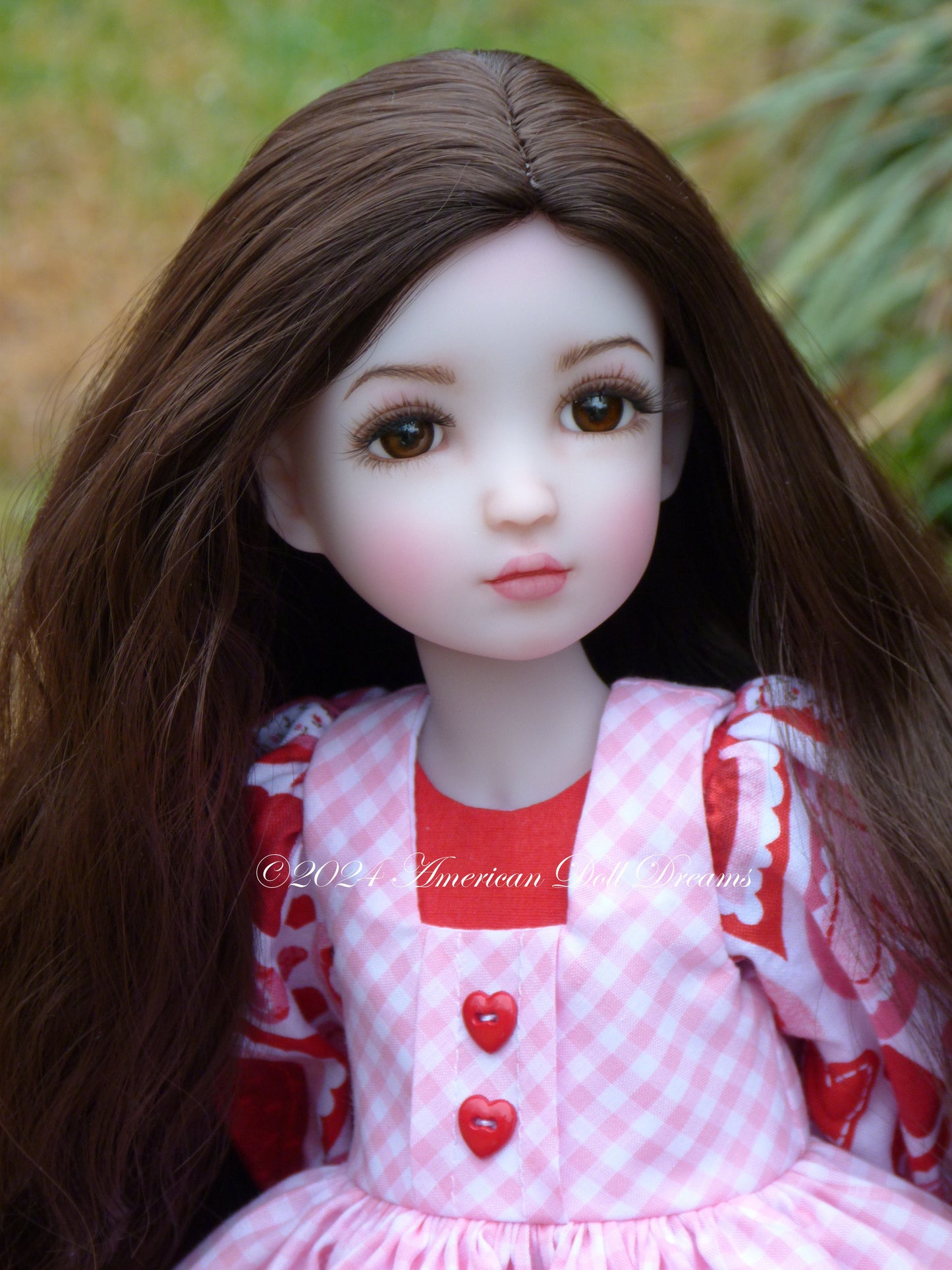 OOAK Snow Custom Ruby Red Fashion Friends 14.5 Inch Doll Repainted