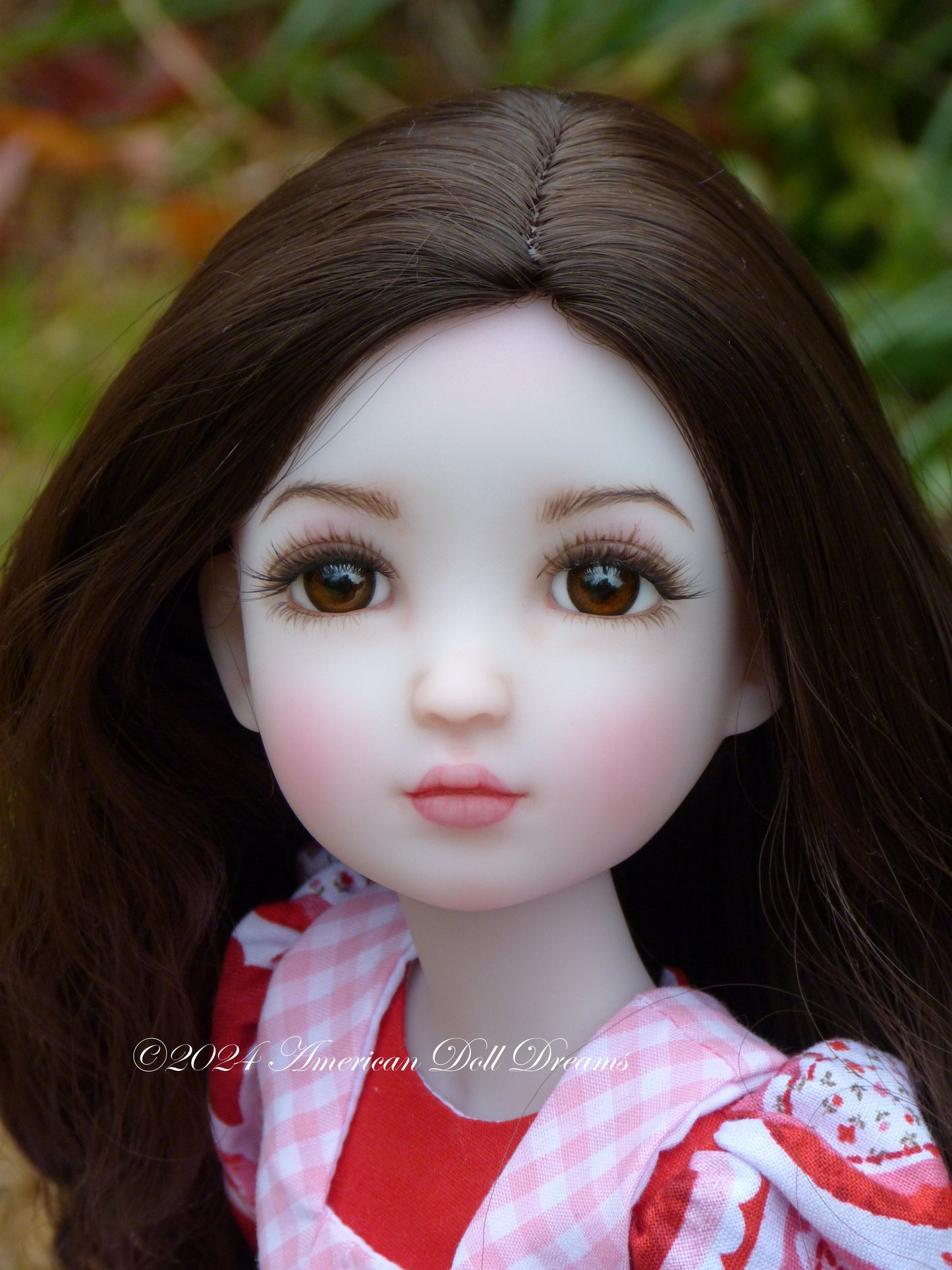 OOAK Snow Custom Ruby Red Fashion Friends 14.5 Inch Doll Repainted