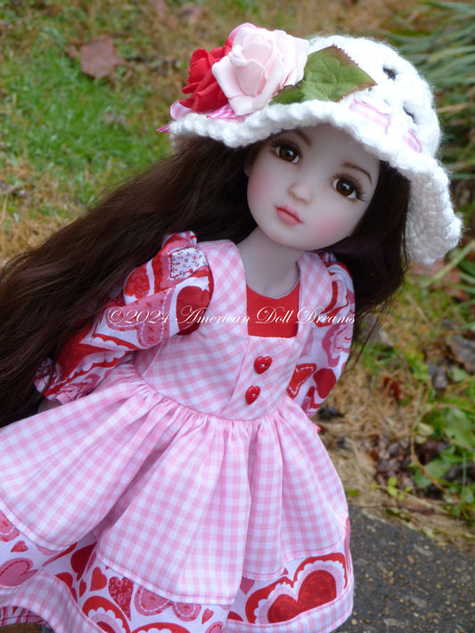 OOAK Snow Custom Ruby Red Fashion Friends 14.5 Inch Doll Repainted